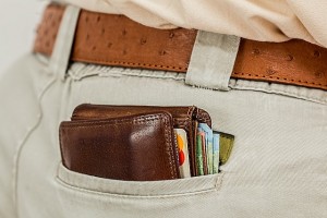 a homeowner carrying a wallet in his pocket